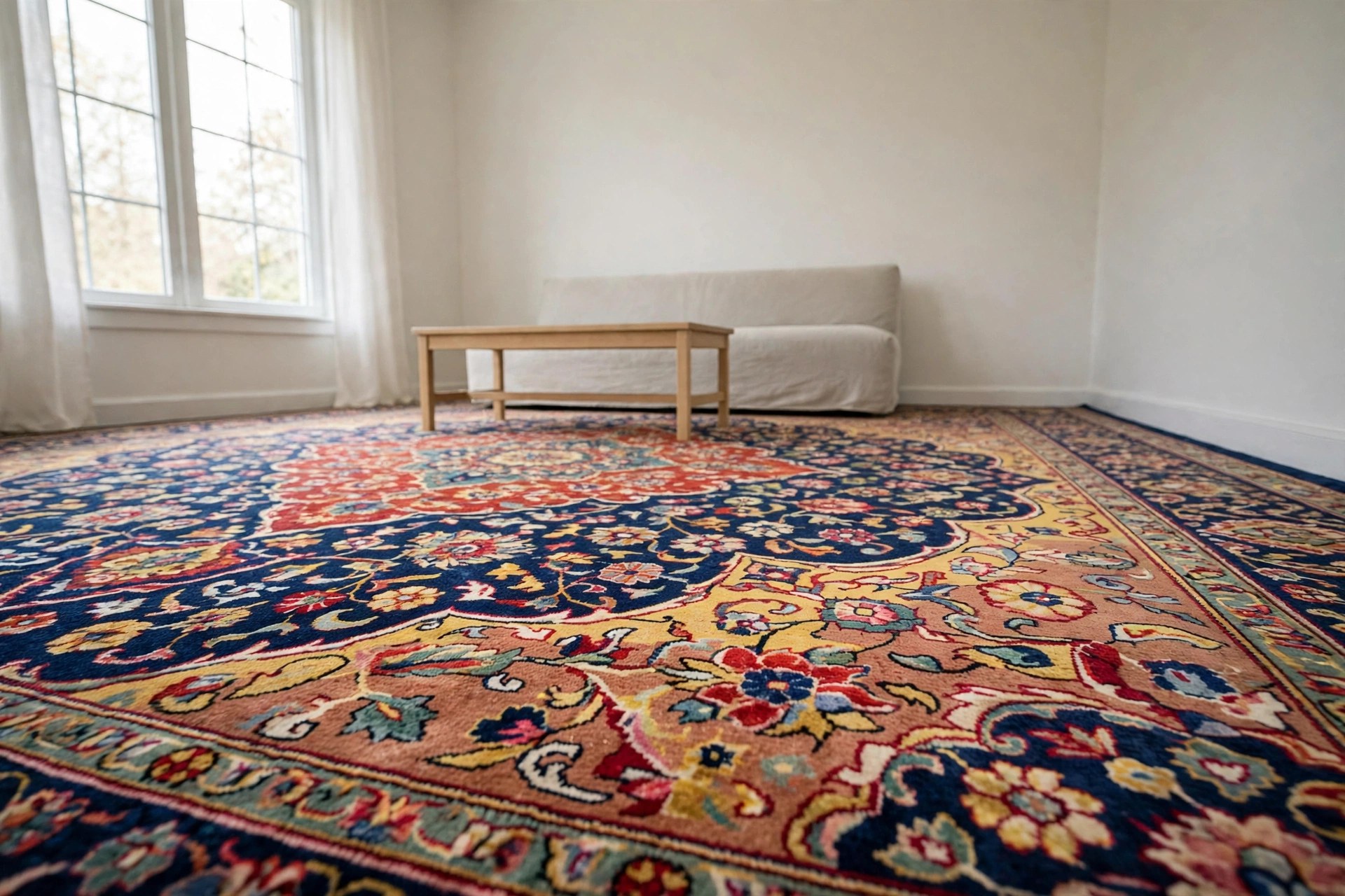 Same room with a beautiful new carpet from Diamond Carpet
